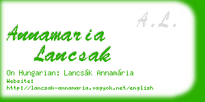 annamaria lancsak business card